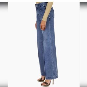 Michael Kors Pintuck High Waist Wide Leg Jean Size 4 Medium Wash